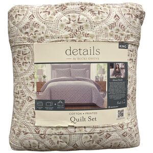 details by Becki Owens Cotton Gauze Quilt Set, 3 Piece, King - Trellis